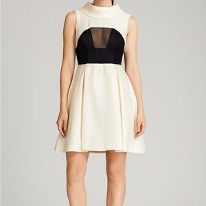 Bebe Collection Women’s Dress Size 8 Open Pleated Back Mini 100% Silk Party NWT